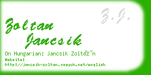 zoltan jancsik business card